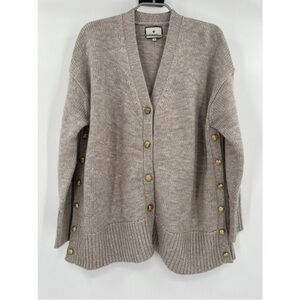Tuckernuck Tan V-Neck Cardigan Sweater